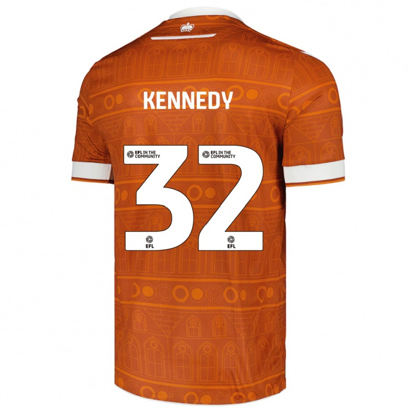 Danxen Herren Stevie Kennedy #32 Orange Weiß Auswärtstrikot Trikot 2025/26 T-Shirt