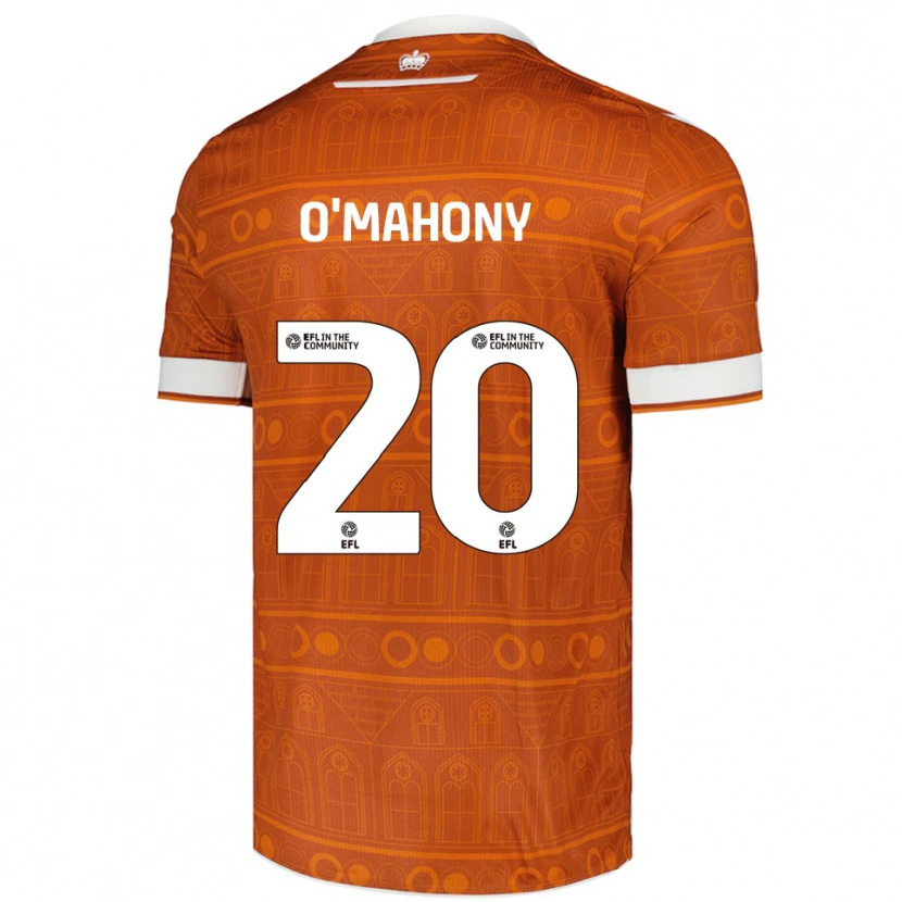 Danxen Herren Mark O'mahony #20 Orange Weiß Auswärtstrikot Trikot 2025/26 T-Shirt
