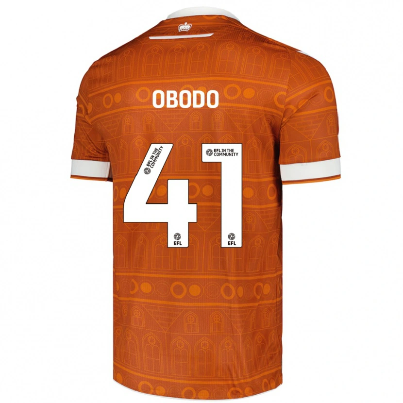 Danxen Herren Miles Obodo #41 Orange Weiß Auswärtstrikot Trikot 2025/26 T-Shirt