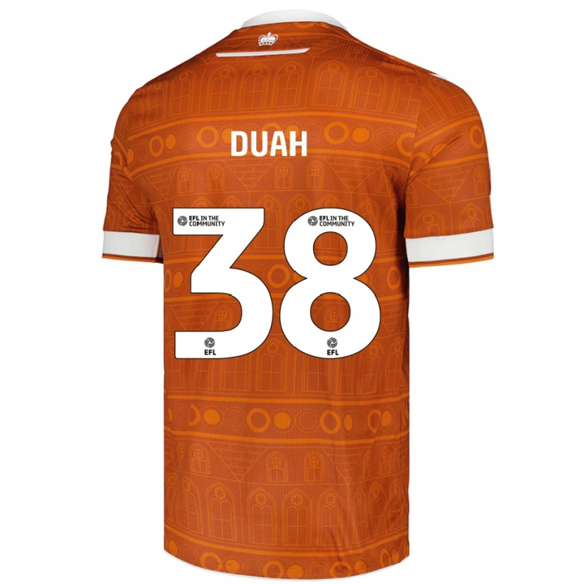 Danxen Herren Philip Duah #38 Orange Weiß Auswärtstrikot Trikot 2025/26 T-Shirt