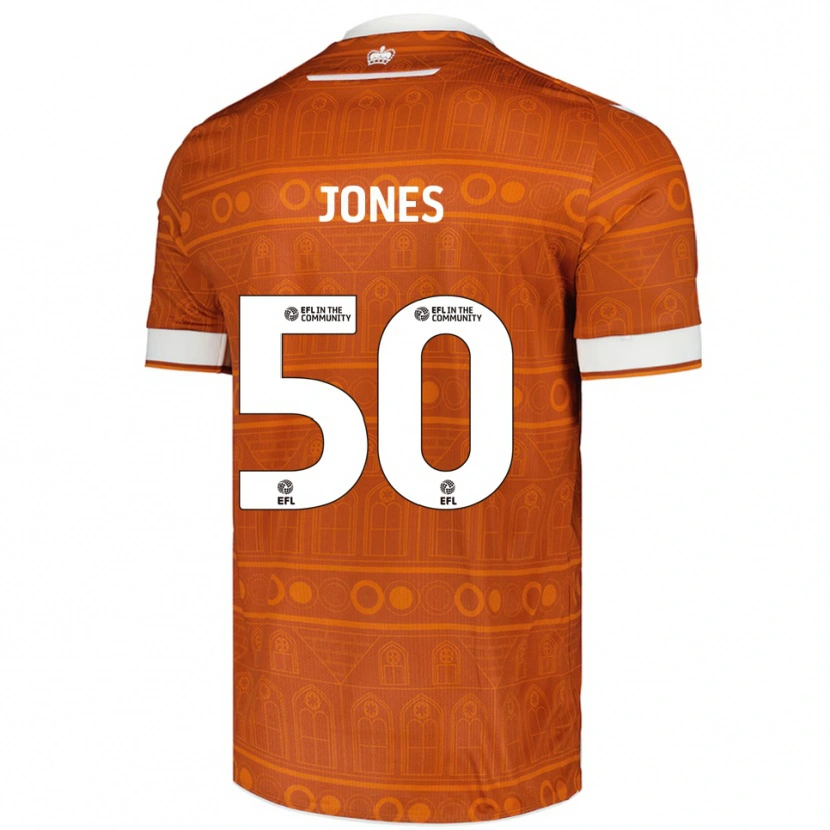 Danxen Herren Jerae Jones #50 Orange Weiß Auswärtstrikot Trikot 2025/26 T-Shirt