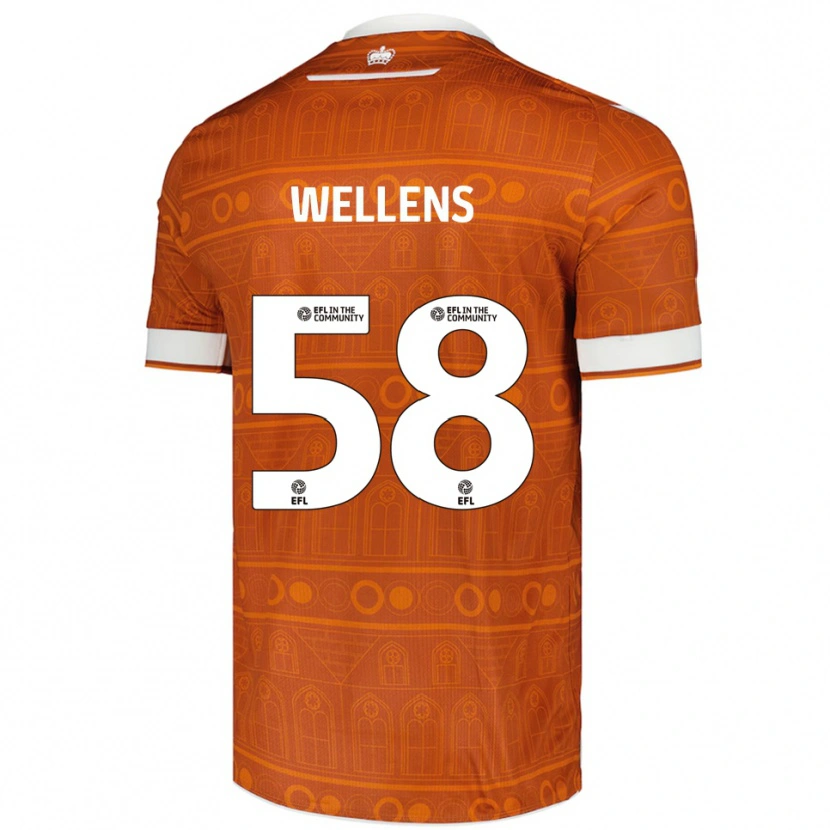 Danxen Herren Charlie Wellens #58 Orange Weiß Auswärtstrikot Trikot 2025/26 T-Shirt