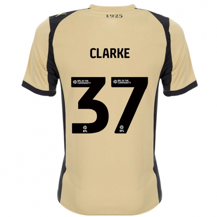 Danxen Herren James Clarke #37 Gold Schwarz Auswärtstrikot Trikot 2025/26 T-Shirt