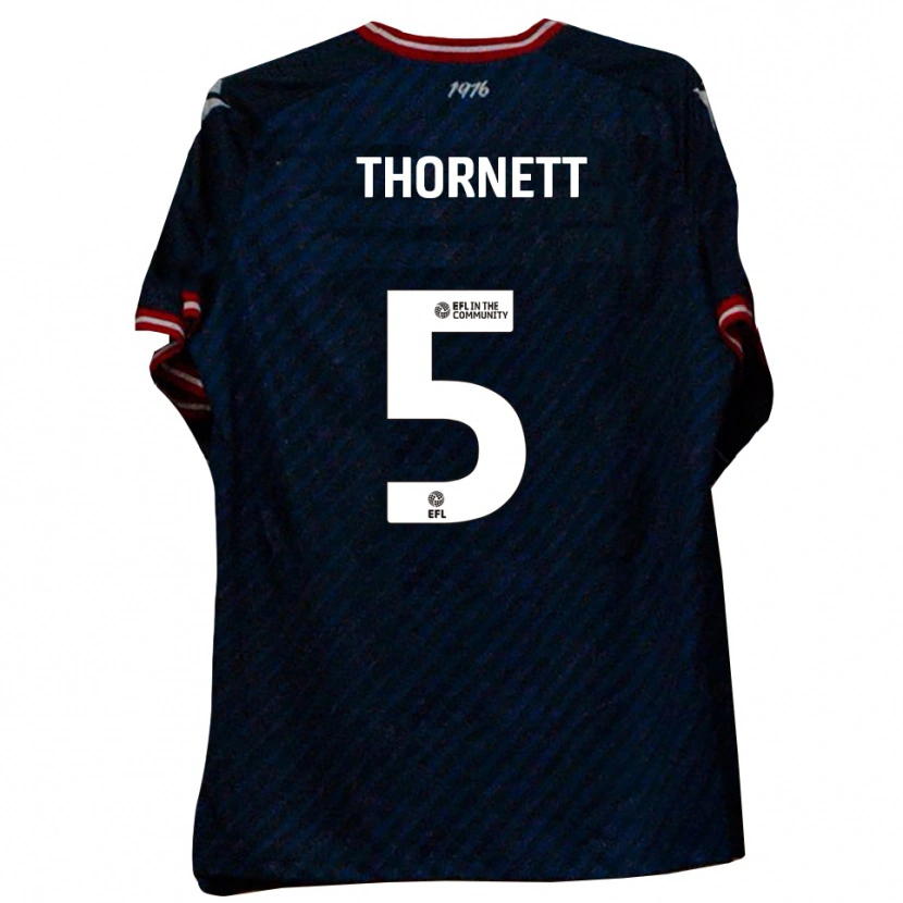 Danxen Herren Alfie Thornett #5 Marine Rot Auswärtstrikot Trikot 2025/26 T-Shirt