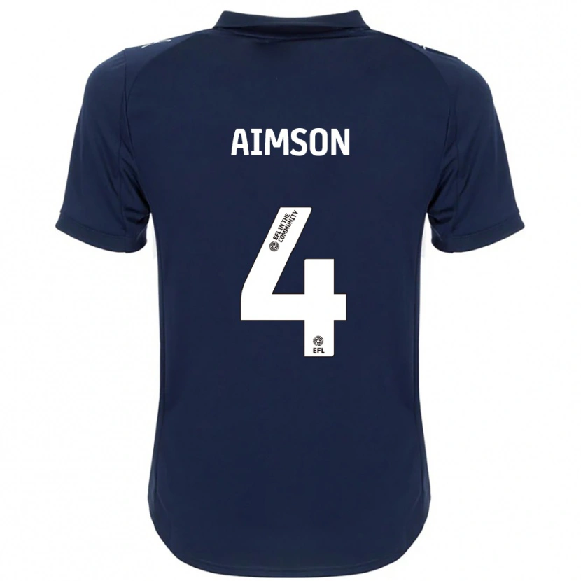 Danxen Herren Will Aimson #4 Marine Weiß Auswärtstrikot Trikot 2025/26 T-Shirt
