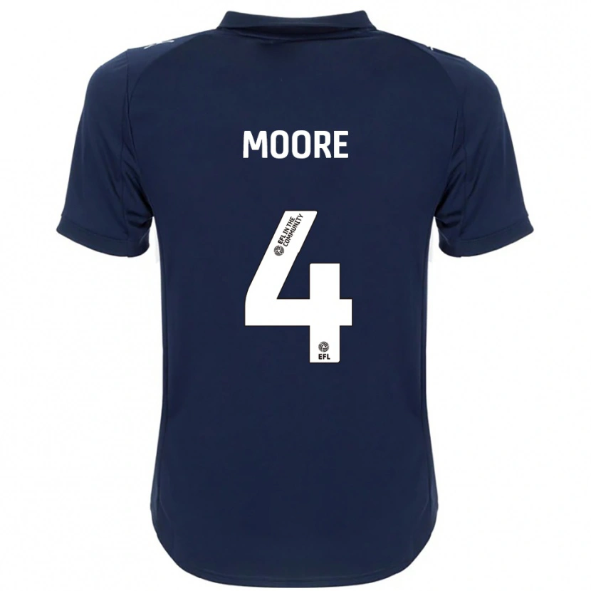 Danxen Herren Abbie Moore #4 Marine Weiß Auswärtstrikot Trikot 2025/26 T-Shirt