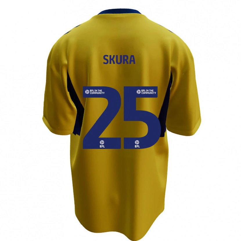 Danxen Herren Declan Skura #25 Gelb Blau Auswärtstrikot Trikot 2025/26 T-Shirt