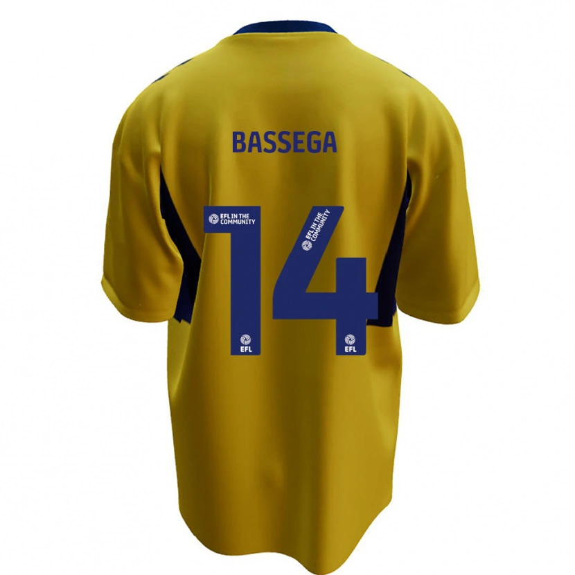 Danxen Herren Nsemi Bassega #14 Gelb Blau Auswärtstrikot Trikot 2025/26 T-Shirt