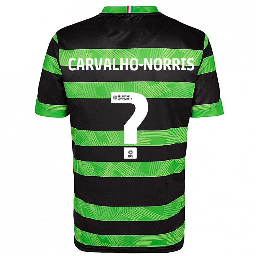 Danxen Herren Tom Carvalho-Norris #0 Schwarz Grün Auswärtstrikot Trikot 2025/26 T-Shirt
