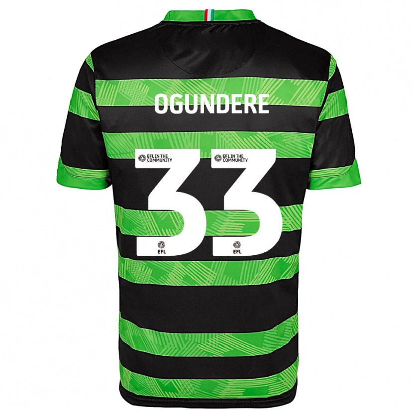 Danxen Herren Isaac Ogundere #33 Schwarz Grün Auswärtstrikot Trikot 2025/26 T-Shirt
