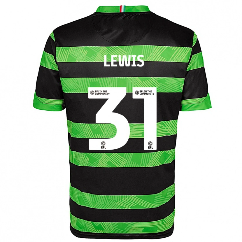 Danxen Herren Joe Lewis #31 Schwarz Grün Auswärtstrikot Trikot 2025/26 T-Shirt