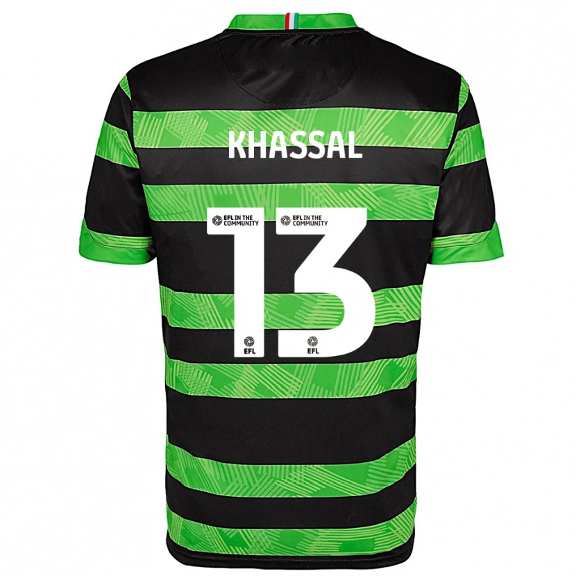 Danxen Herren Cherelle Khassal #13 Schwarz Grün Auswärtstrikot Trikot 2025/26 T-Shirt