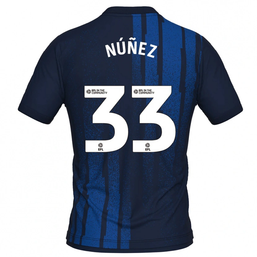 Danxen Herren Anthony Núñez #33 Marine Weiß Auswärtstrikot Trikot 2025/26 T-Shirt