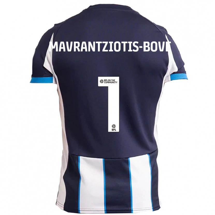 Danxen Herren Kane Mavrantziotis-Bove #1 Weiß Marine Auswärtstrikot Trikot 2025/26 T-Shirt