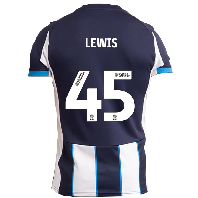 Danxen Herren Jake Lewis #45 Weiß Marine Auswärtstrikot Trikot 2025/26 T-Shirt