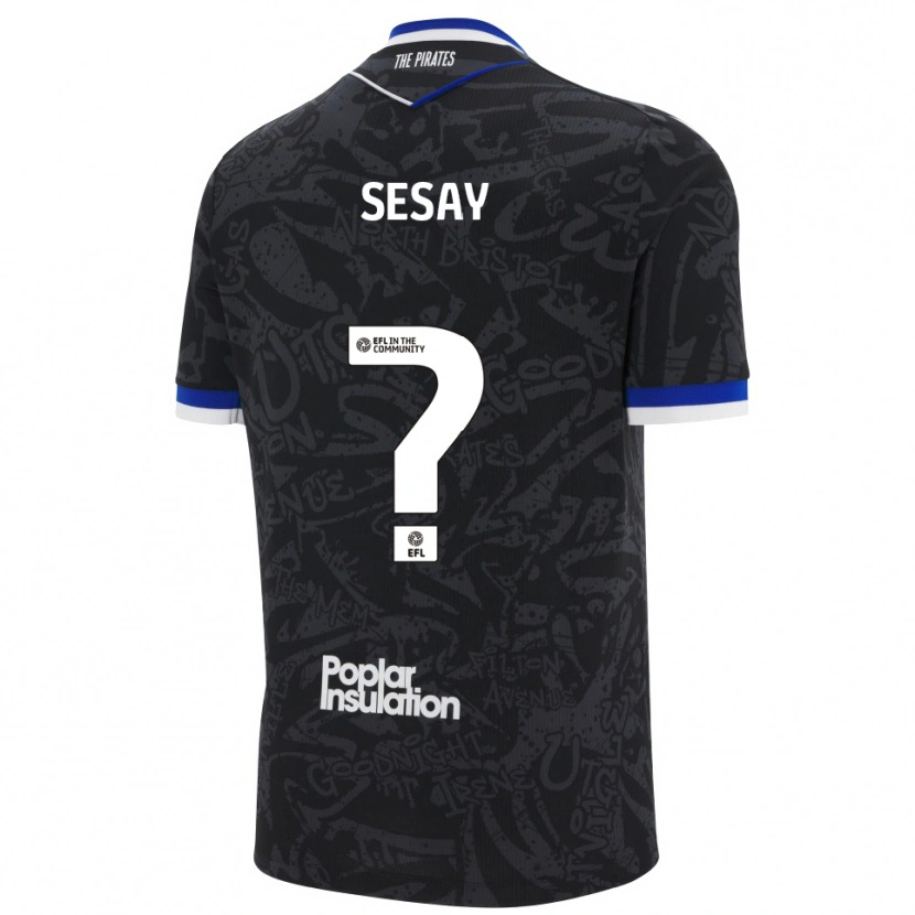Danxen Herren Malik Sesay #0 Schwarz Weiß Auswärtstrikot Trikot 2025/26 T-Shirt