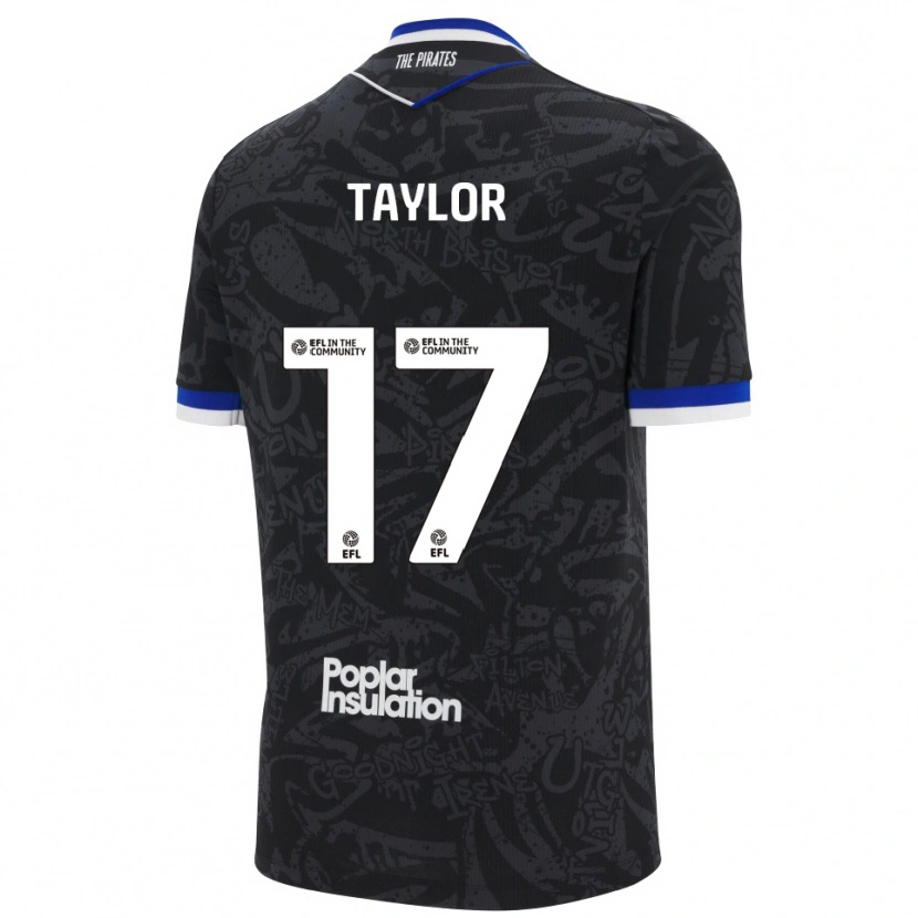 Danxen Herren Connor Taylor #17 Schwarz Weiß Auswärtstrikot Trikot 2025/26 T-Shirt