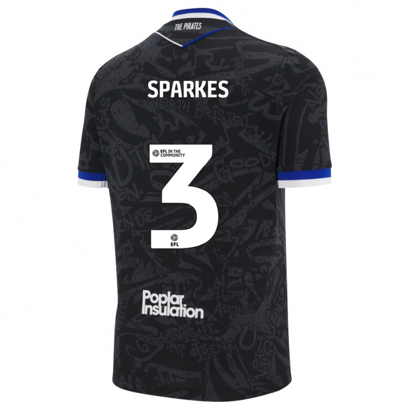 Danxen Herren Jack Sparkes #3 Schwarz Weiß Auswärtstrikot Trikot 2025/26 T-Shirt