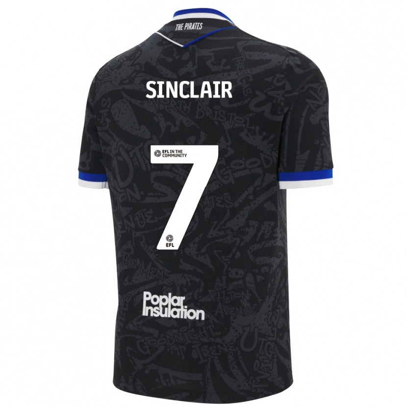 Danxen Herren Scott Sinclair #7 Schwarz Weiß Auswärtstrikot Trikot 2025/26 T-Shirt
