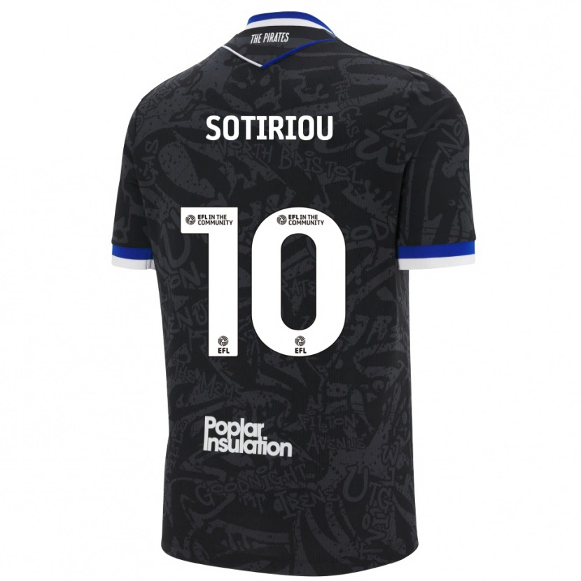 Danxen Herren Ruel Sotiriou #10 Schwarz Weiß Auswärtstrikot Trikot 2025/26 T-Shirt
