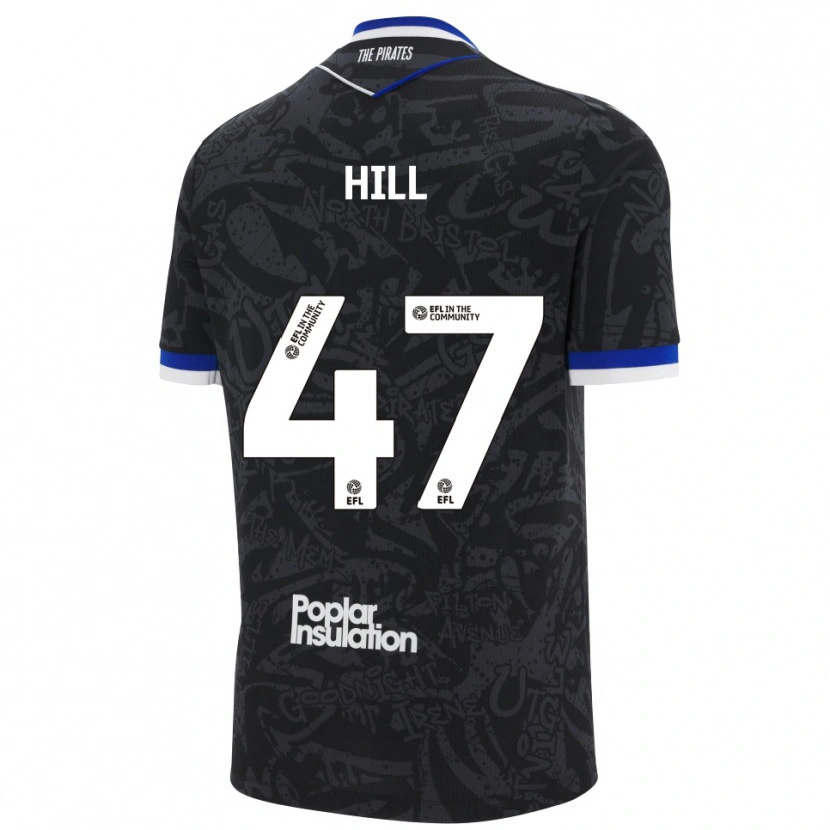 Danxen Herren Kian Hill #47 Schwarz Weiß Auswärtstrikot Trikot 2025/26 T-Shirt