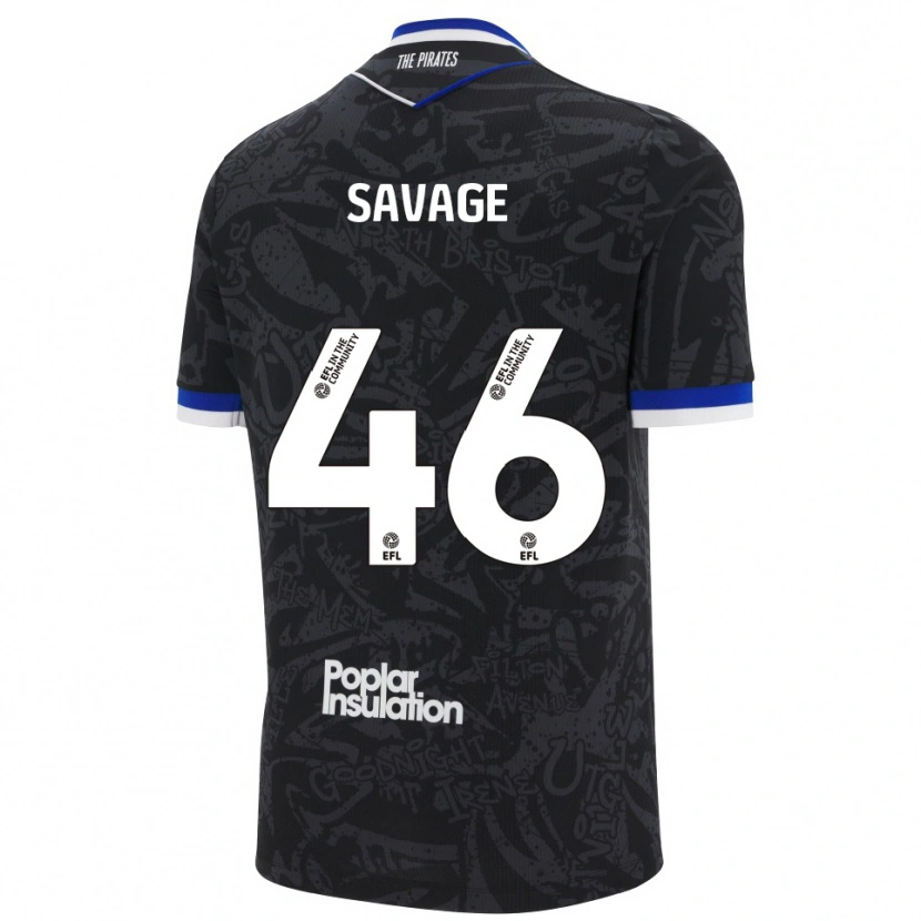 Danxen Herren Taelan Savage #46 Schwarz Weiß Auswärtstrikot Trikot 2025/26 T-Shirt