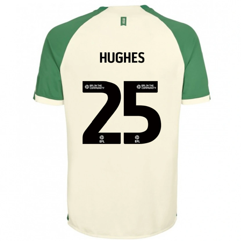Danxen Herren Ben Hughes #25 Cremeweiß Grün Auswärtstrikot Trikot 2025/26 T-Shirt