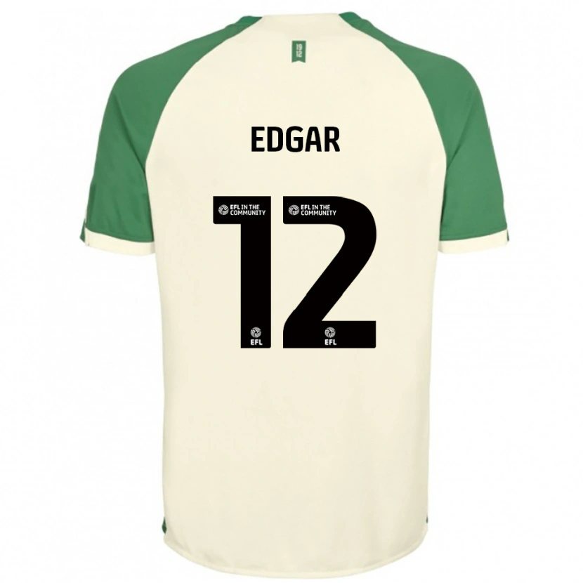 Danxen Herren Sammy Edgar #12 Cremeweiß Grün Auswärtstrikot Trikot 2025/26 T-Shirt