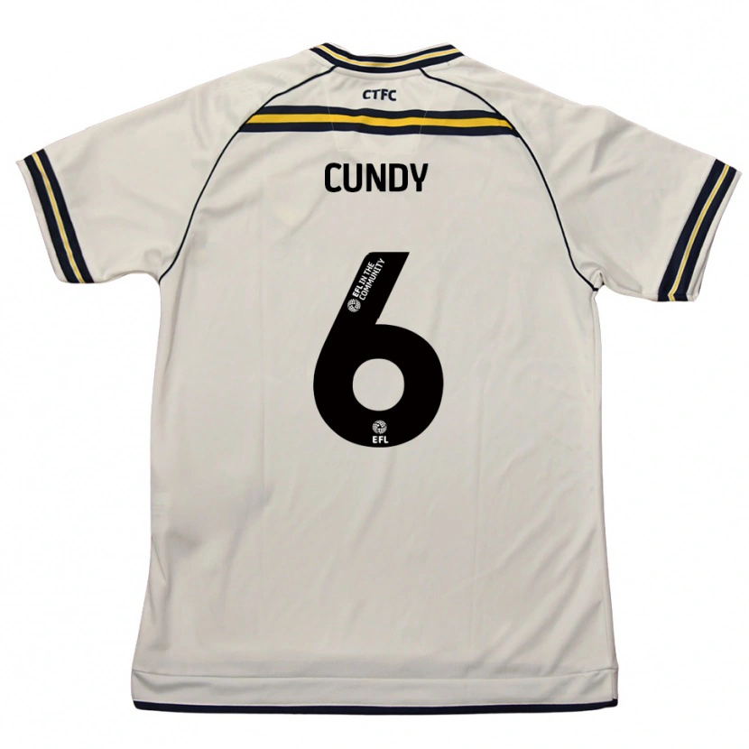 Danxen Herren Robbie Cundy #6 Weiß Marine Auswärtstrikot Trikot 2025/26 T-Shirt