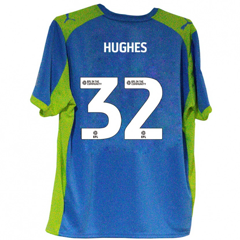 Danxen Herren Kayden Hughes #32 Himmelblau Gelb Auswärtstrikot Trikot 2025/26 T-Shirt