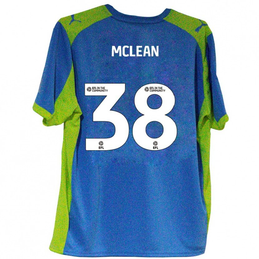 Danxen Herren Crispin Mclean #38 Himmelblau Gelb Auswärtstrikot Trikot 2025/26 T-Shirt