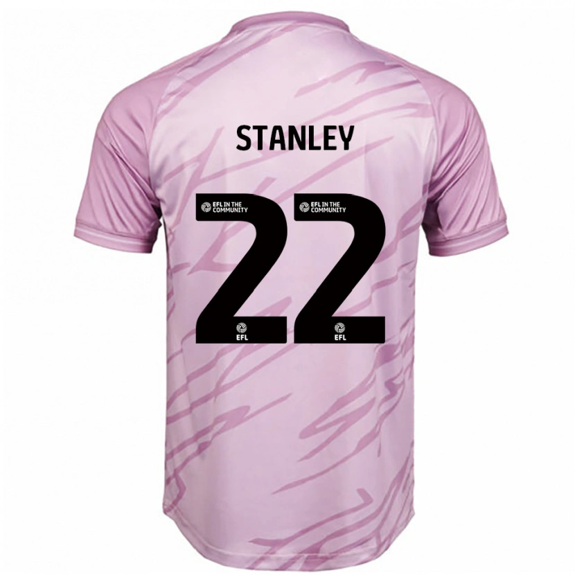 Danxen Herren Eva Stanley #22 Pink Schwarz Auswärtstrikot Trikot 2025/26 T-Shirt