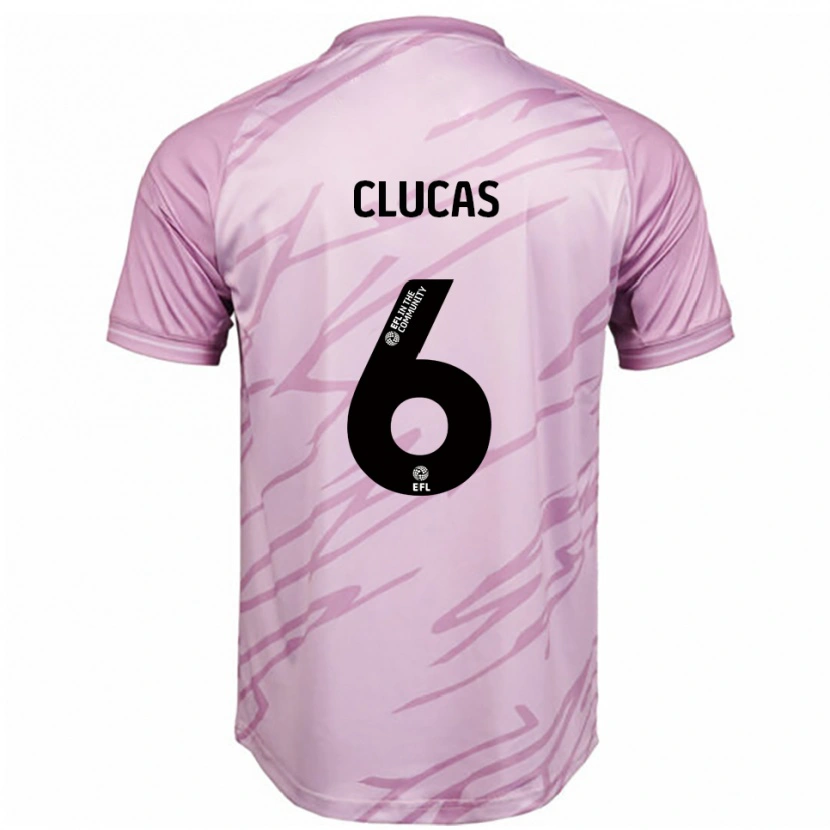 Danxen Herren Sam Clucas #6 Pink Schwarz Auswärtstrikot Trikot 2025/26 T-Shirt