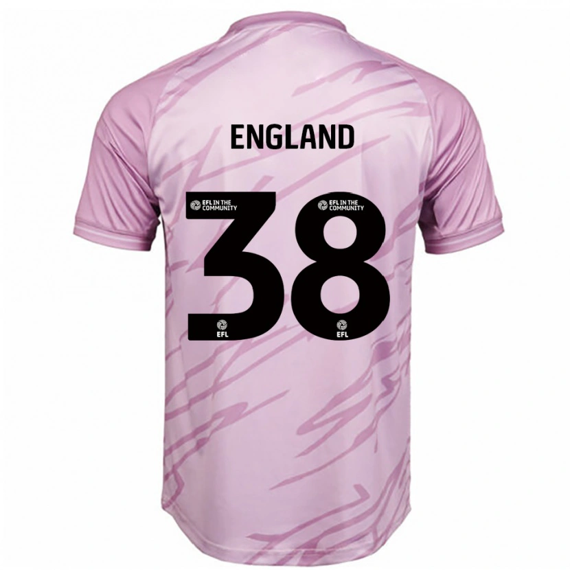Danxen Herren Isaac England #38 Pink Schwarz Auswärtstrikot Trikot 2025/26 T-Shirt