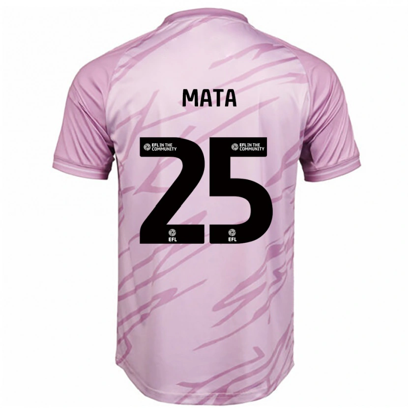 Danxen Herren Max Mata #25 Pink Schwarz Auswärtstrikot Trikot 2025/26 T-Shirt