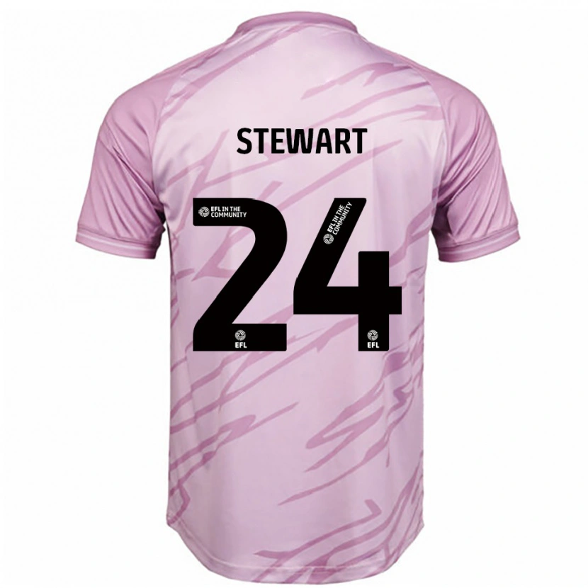 Danxen Herren Callum Stewart #24 Pink Schwarz Auswärtstrikot Trikot 2025/26 T-Shirt
