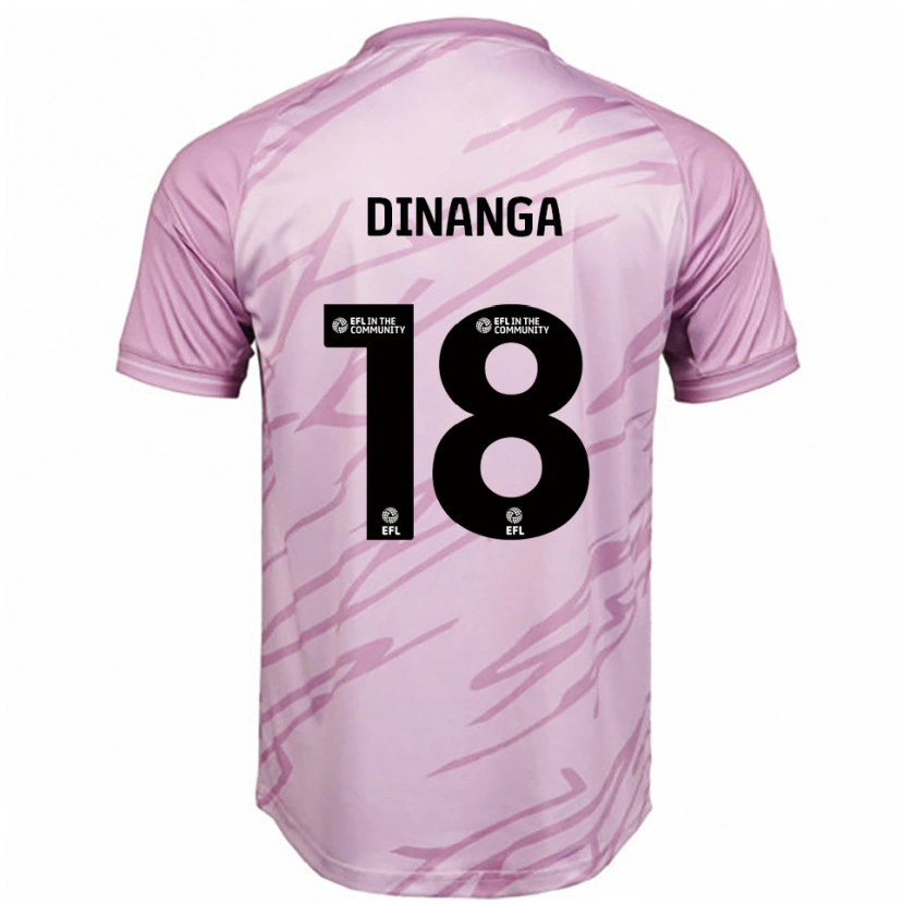 Danxen Herren Ricardo Dinanga #18 Pink Schwarz Auswärtstrikot Trikot 2025/26 T-Shirt