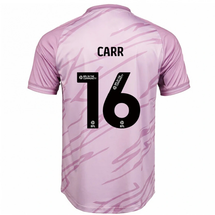 Danxen Herren Jeorgia Carr #16 Pink Schwarz Auswärtstrikot Trikot 2025/26 T-Shirt