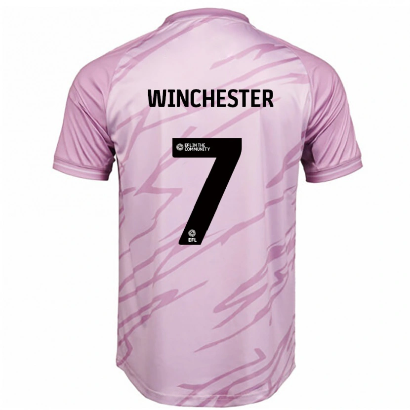 Danxen Herren Carl Winchester #7 Pink Schwarz Auswärtstrikot Trikot 2025/26 T-Shirt
