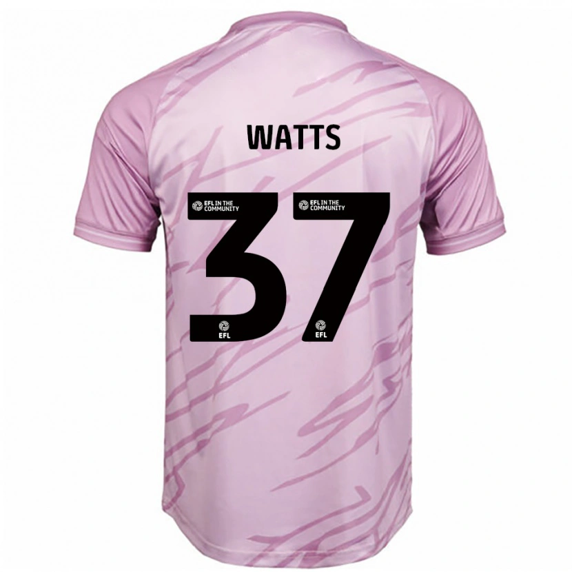 Danxen Herren Harvey Watts #37 Pink Schwarz Auswärtstrikot Trikot 2025/26 T-Shirt
