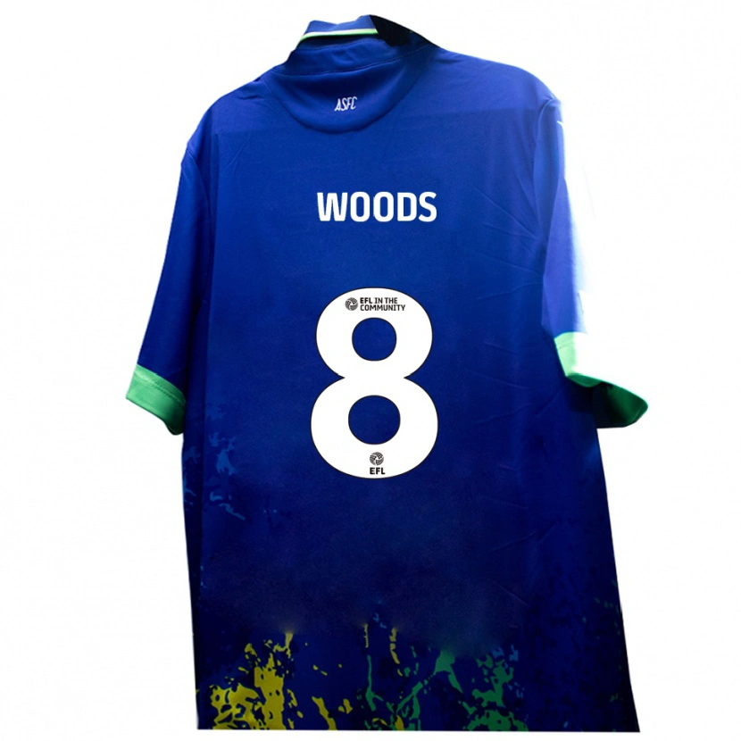 Danxen Herren Ben Woods #8 Blau Gelb Auswärtstrikot Trikot 2025/26 T-Shirt