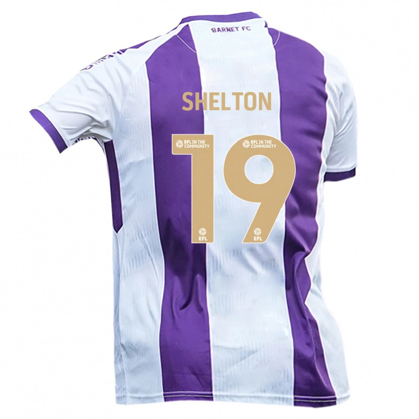Danxen Herren Mark Shelton #19 Weiß Lila Auswärtstrikot Trikot 2025/26 T-Shirt