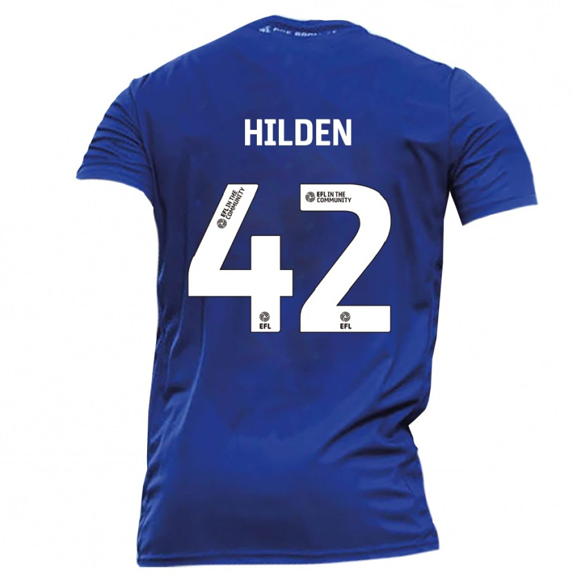 Danxen Herren Alfie Hilden #42 Blau Weiß Auswärtstrikot Trikot 2025/26 T-Shirt