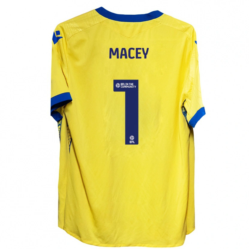 Danxen Herren Matt Macey #1 Gelb Blau Auswärtstrikot Trikot 2025/26 T-Shirt