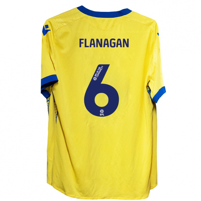 Danxen Herren Tom Flanagan #6 Gelb Blau Auswärtstrikot Trikot 2025/26 T-Shirt