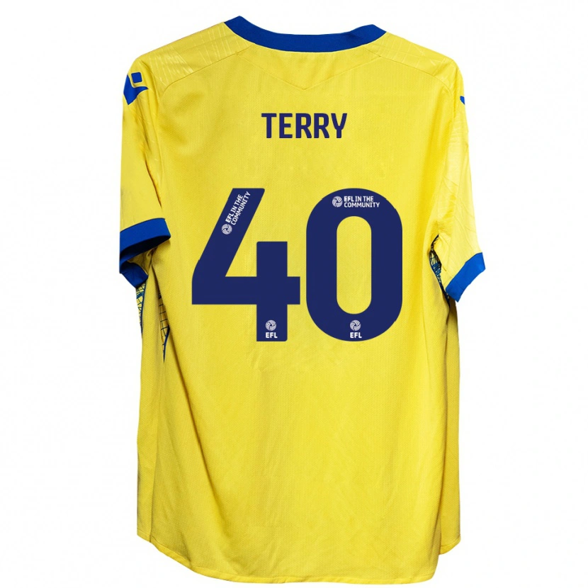Danxen Herren Frankie Terry #40 Gelb Blau Auswärtstrikot Trikot 2025/26 T-Shirt
