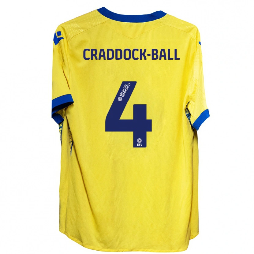 Danxen Herren Cassie Craddock-Ball #4 Gelb Blau Auswärtstrikot Trikot 2025/26 T-Shirt