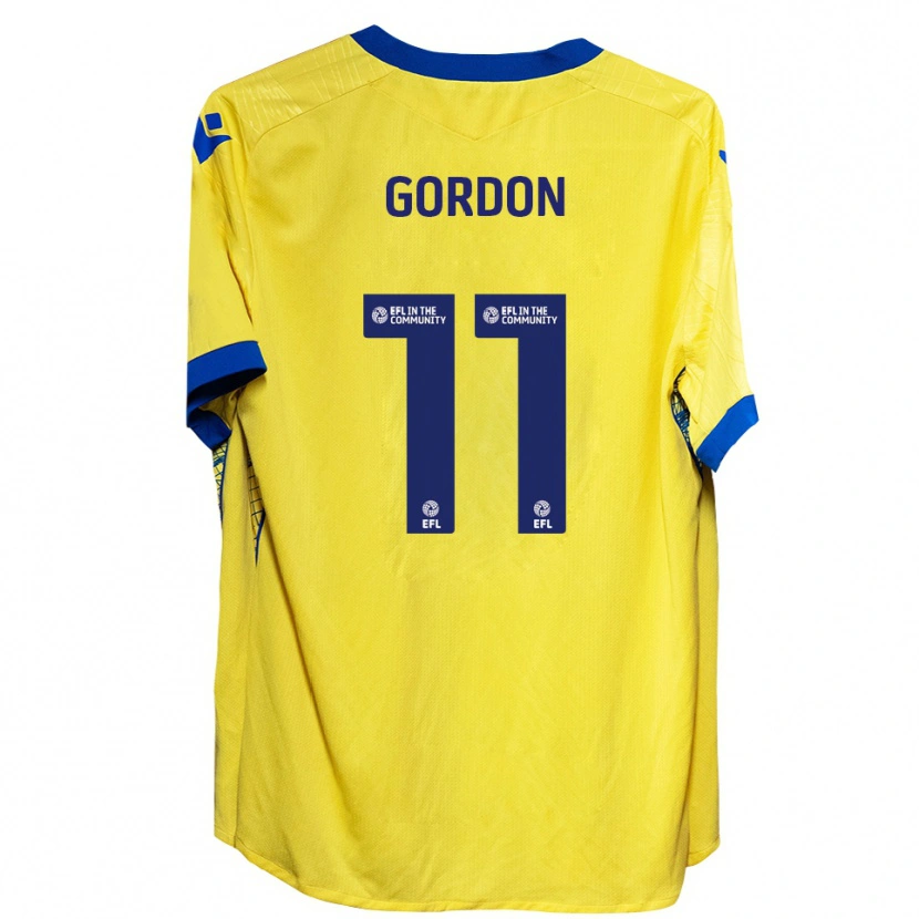 Danxen Herren John-Kymani Gordon #11 Gelb Blau Auswärtstrikot Trikot 2025/26 T-Shirt