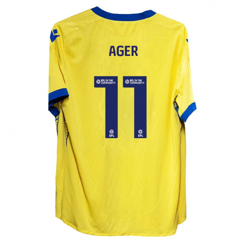 Danxen Herren Emily Ager #11 Gelb Blau Auswärtstrikot Trikot 2025/26 T-Shirt