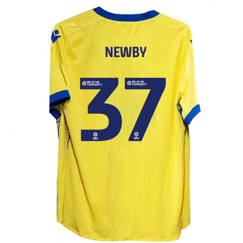 Danxen Herren Alfie Newby #37 Gelb Blau Auswärtstrikot Trikot 2025/26 T-Shirt
